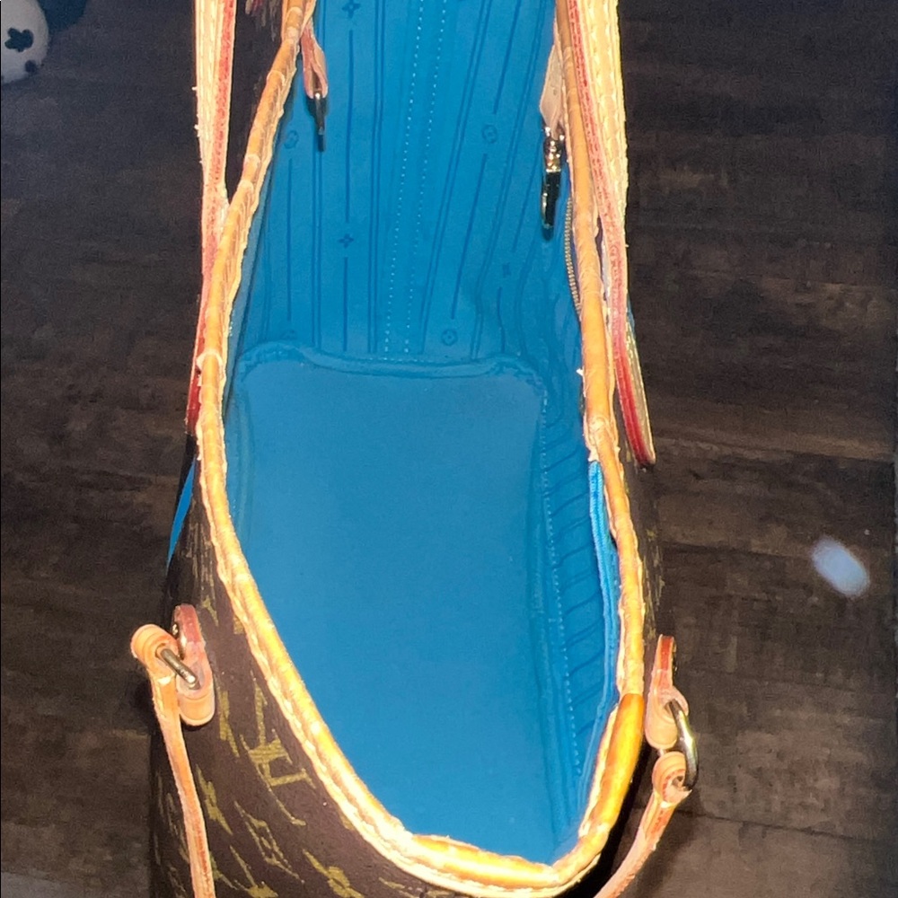 Louis Vuitton Monogram MM Neverful - Brown and Blue - Picture 7 of 16
